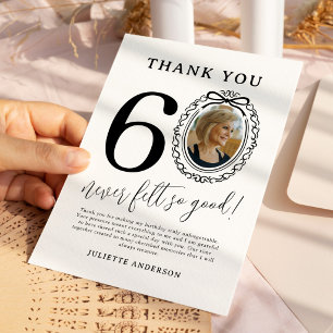 Remerciements Carte de remerciement photo pour 60e anniversaire