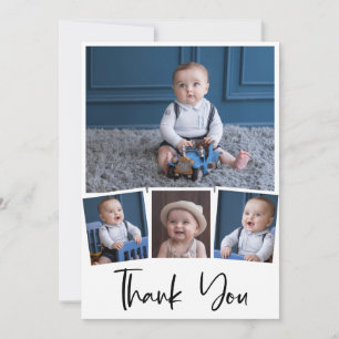 Remerciements Carte de remerciement photo pour Baby Shower   Col