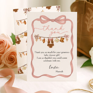 Remerciements Carte de remerciement photo pour baby shower Littl