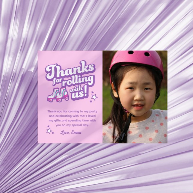 Remerciements Carte de remerciement photo pour une soirée de rol (Créateur téléchargé)