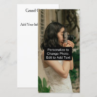 Carte de remerciement photo texte minimale pour cé