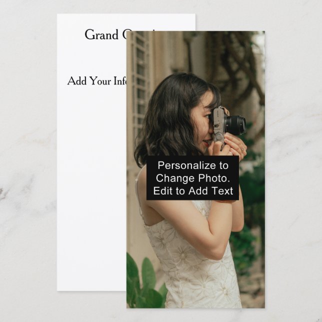 Remerciements Carte de remerciement photo texte pour événement d (Devant / Derrière)