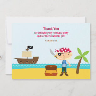 Remerciements Carte de remerciement Pirate