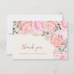 Remerciements Carte de remerciement Pivoine