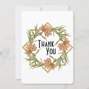Remerciements Carte de remerciement Pivoine Rose Blush