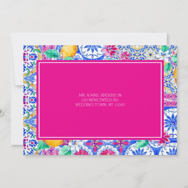 Remerciements Carte de remerciement plat à aquarelle de citron i (Dos)