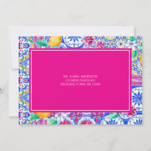 Remerciements Carte de remerciement plat aquarelle citron italie