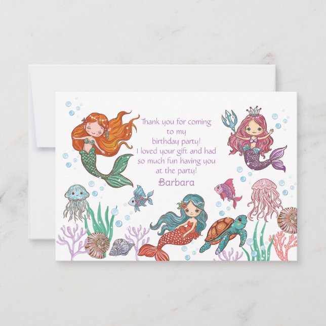 Remerciements Carte de remerciement plat pour votre venue (Devant)