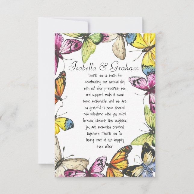 Remerciements Carte de remerciement plate (Devant)