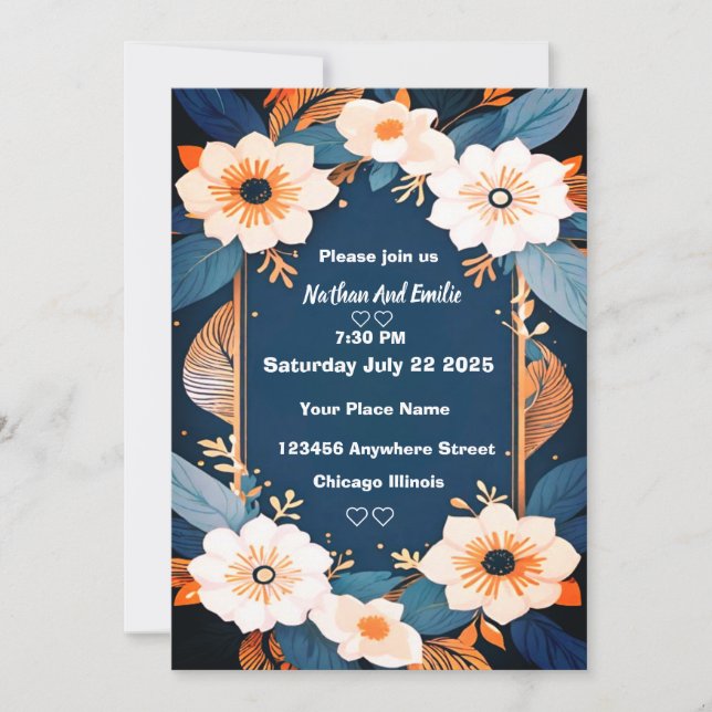 Remerciements Carte de remerciement plate à fleurs rustiques élé (Devant)