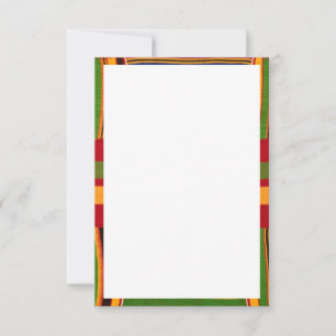 Remerciements Carte de remerciement plate à motif africain