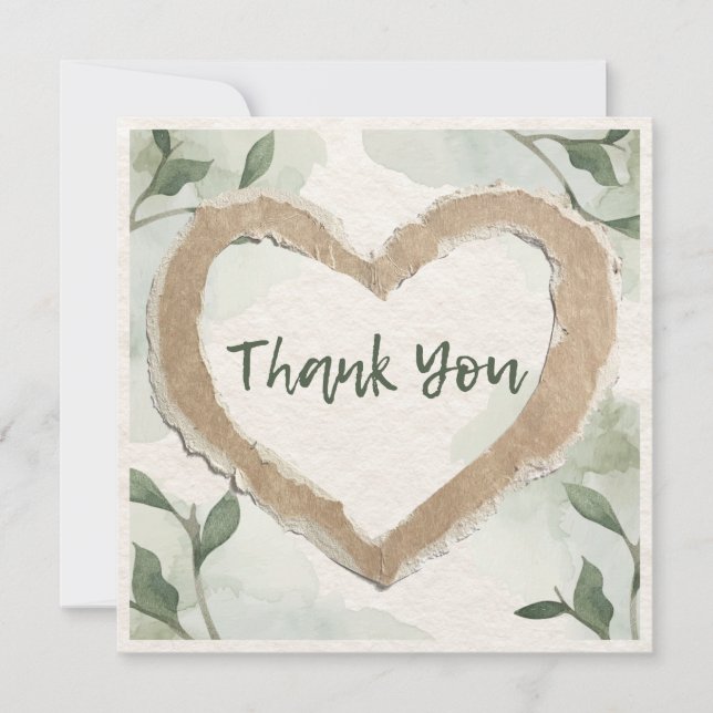 Remerciements Carte de remerciement plate à motif carré  (Devant)