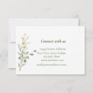 Remerciements Carte de remerciement plate Boho Floral 3,5 " x 5"