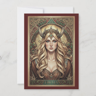 Remerciements Carte de remerciement plate d'art de Freyja déesse