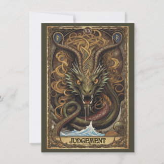 Remerciements Carte de remerciement plate Judgement Norse Tarot 