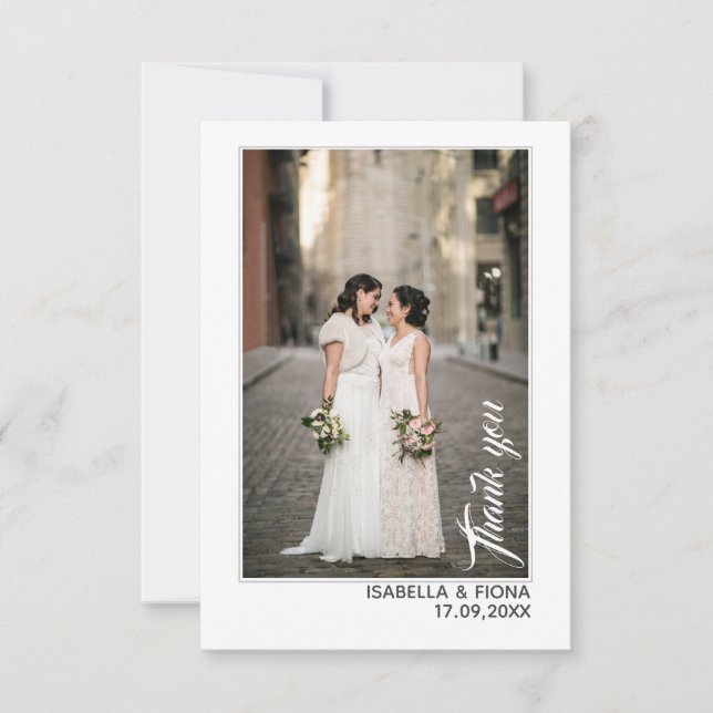 Remerciements Carte de remerciement plate - Message de photo de  (Devant)