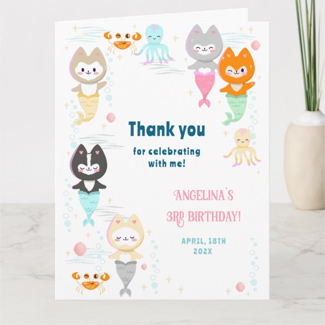 Remerciements Carte de remerciement plate pour 3ème anniversaire (Devant)