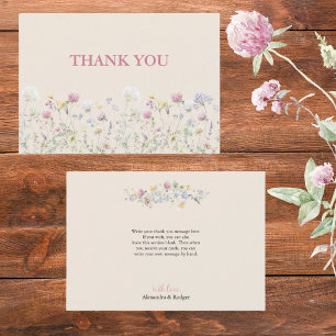 Remerciements Carte de remerciement plate pour Baby Shower de co