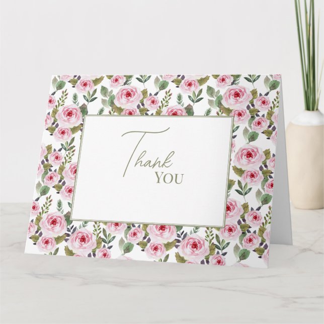 Remerciements Carte de remerciement plate pour enterrement de vi (Devant)