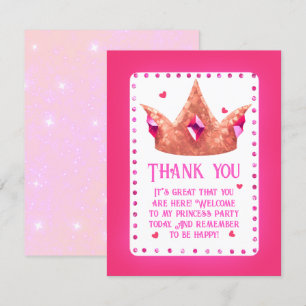 Remerciements Carte de remerciement plate pour l'anniversaire de
