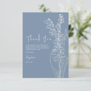 Remerciements Carte de remerciement plate pour mariage de demois