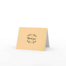 Carte de remerciement pliée
