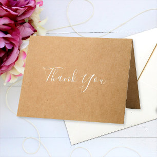 Remerciements Carte de remerciement pliée avec message personnal
