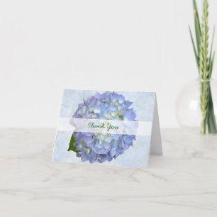 Remerciements Carte de remerciement pliée Hydrangea Blue Moon Me