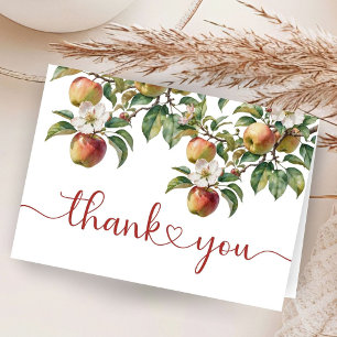 Remerciements Carte de remerciement pliée pour Baby Shower Apple