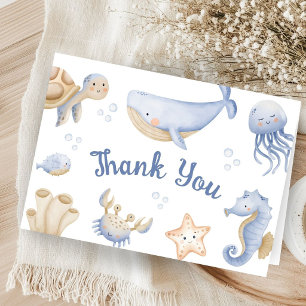 Remerciements Carte de remerciement pliée pour Baby Shower Garço