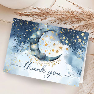 Remerciements Carte de remerciement pliée pour Baby Shower 'Over