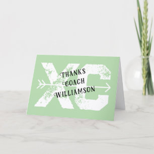 Remerciements Carte de remerciement pliée pour l'entraîneur de C