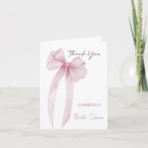 Remerciements Carte de remerciement pliée pour mariage avec ruba