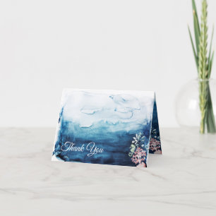 Remerciements Carte de remerciement pliée pour mariage rustique 