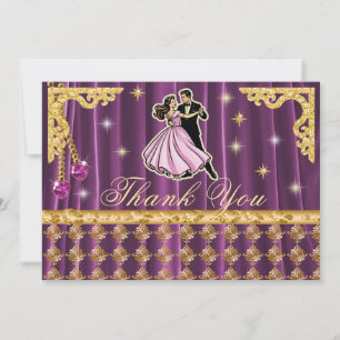 Remerciements Carte de remerciement pour 18e anniversaire en or