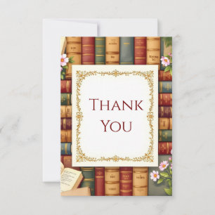 Remerciements Carte de remerciement pour amateur de lecture de l