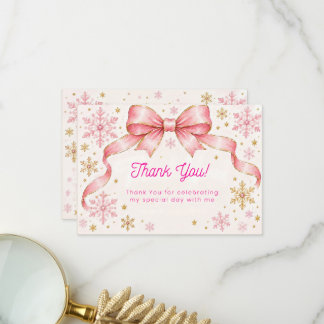Remerciements Carte de remerciement pour anniversaire de Noël ro