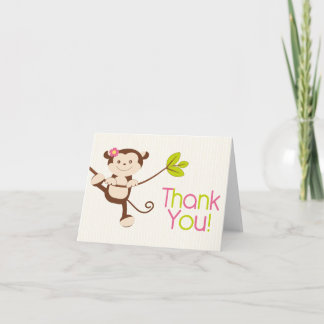 Remerciements Carte de remerciement pour anniversaire de singe m