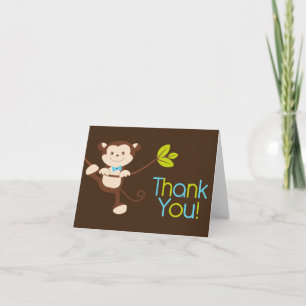 Remerciements Carte de remerciement pour anniversaire de singe m