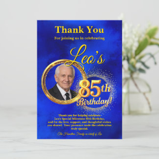 Remerciements Carte de remerciement pour anniversaire marquant