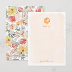 Remerciements Carte de remerciement pour baby shower à l'aquarel
