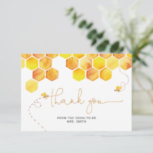Remerciements Carte de remerciement pour baby shower abeille à m