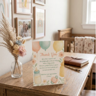 Remerciements Carte de remerciement pour baby shower adorable