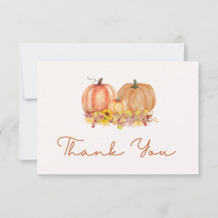 Remerciements Carte de remerciement pour Baby Shower Automne Cit