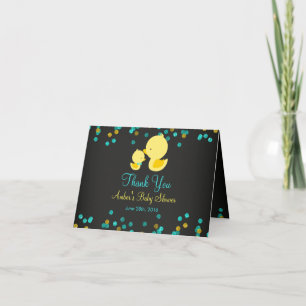 Remerciements Carte de remerciement pour Baby Shower avec un can