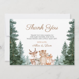 Remerciements Carte de remerciement pour baby shower avec un our