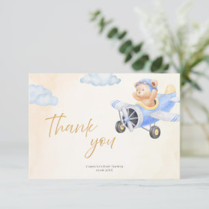 Remerciements Carte de remerciement pour Baby Shower Bearly Wait