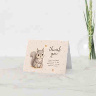 Remerciements Carte de remerciement pour Baby Shower Bébé Écureu