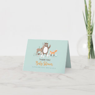 Remerciements Carte de remerciement pour baby shower Bois de Min