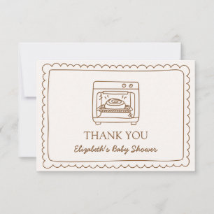 Remerciements Carte de remerciement pour Baby Shower Bun in the